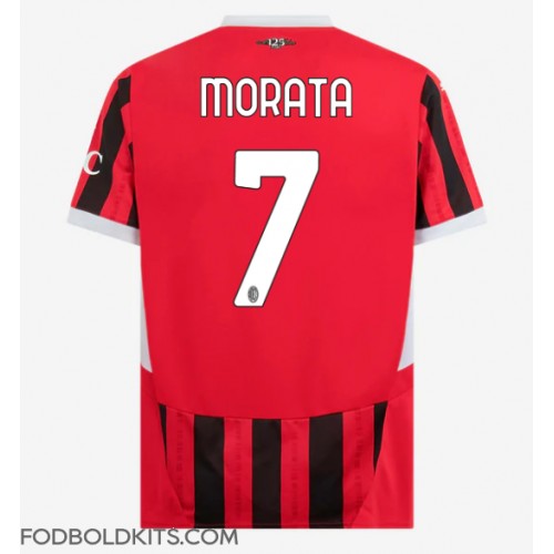 AC Milan Alvaro Morata #7 Hjemmebanetrøje 2024-25 Kortærmet